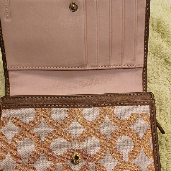 Coach Signature Brown and Tan Wallet - Picture 8 of 8